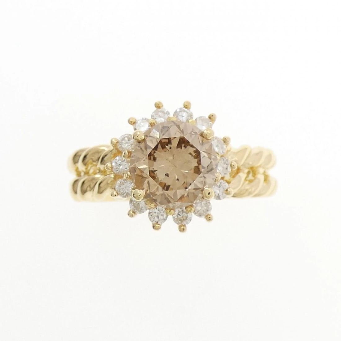 K18YG DIAMOND RING - 2