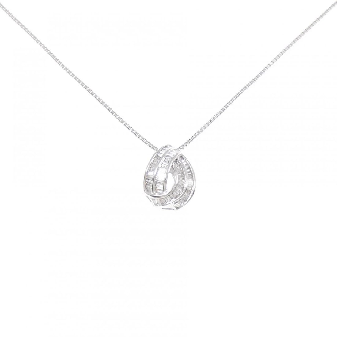 K18WG DIAMOND NECKLACE: K18WG Diamond Necklace Brand: Unbranded Type/Style: Diamond Necklace Material: PT950 Color: Size: US5 3/4 Accessories: None Accessories Notice: When purchasing pre-owned goods, please refer to the