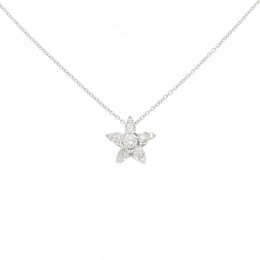 K18WG DIAMOND NECKLACE: K18WG Diamond Necklace Brand: Unbranded Type/Style: Diamond Necklace Material: K18WG Color: WG Size: Actual Size Pendant length approx. x width approx.: 10.0mmx10.1mm Chain maximum width approx.: