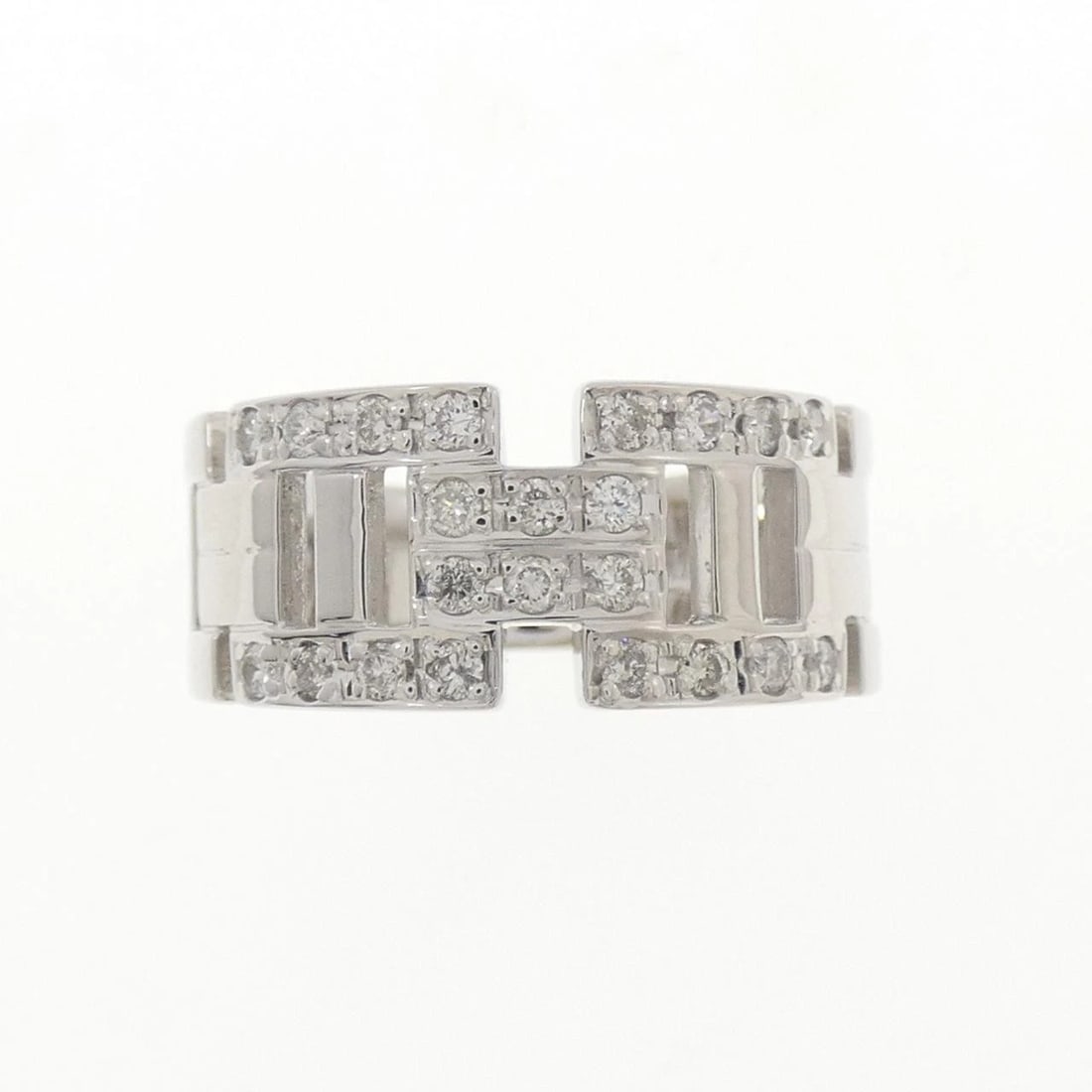 K18WG PAVE DIAMOND RING - 2