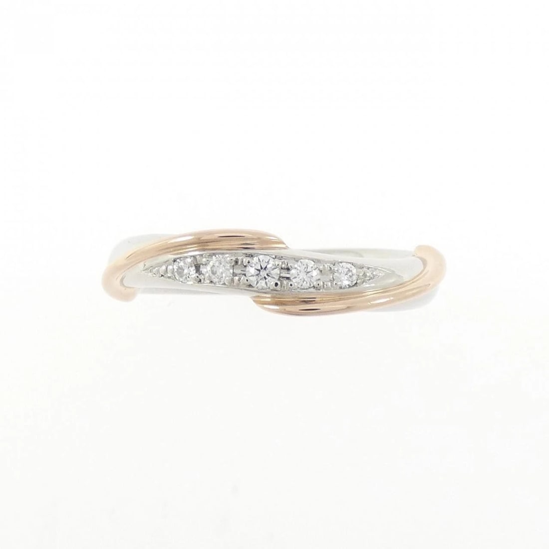 PT950/K18PG DIAMOND RING - 2