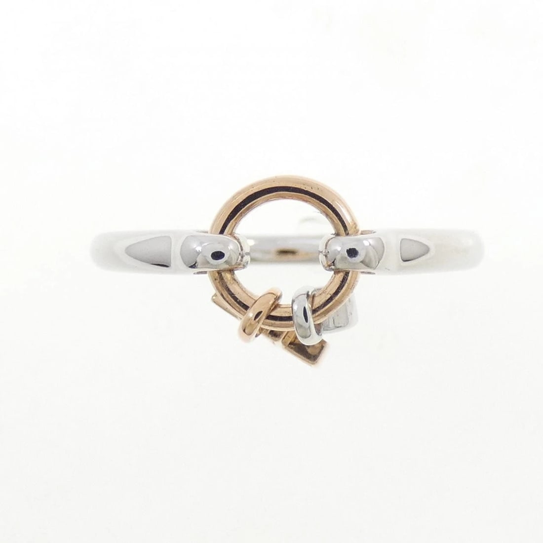K18WG/K18PG CROSS DIAMOND RING - 2