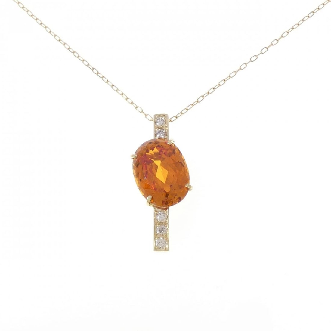 K18YG SYNTHETIC SAPPHIRE NECKLACE: K18YG Synthetic Sapphire Necklace Brand: Unbranded Type/Style: Synthetic Sapphire Necklace Material: K18YG Main Stone Sapphire Color: YG Size: Actual Size Pendant length approx. x width approx.: