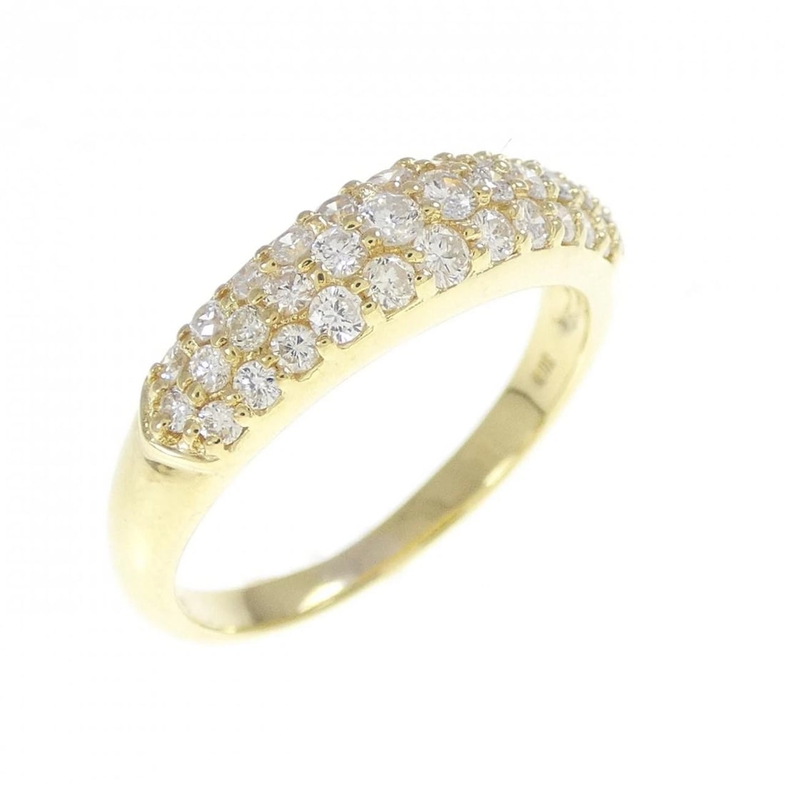 K18YG DIAMOND RING: K18YG Diamond Ring Brand: Unbranded Type/Style: Diamond Ring Material: K18YG Color: YG Size: US5 1/4 Accessories: None Accessories Notice: When purchasing pre-owned goods, please refer to the photos