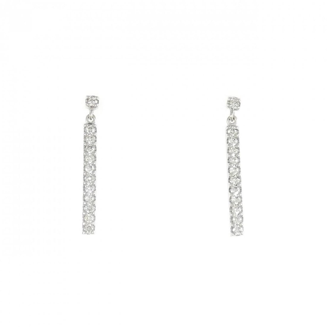 K18WG DIAMOND PIERCE: K18WG Diamond Pierce Brand: Unbranded Type/Style: Diamond Pierce/Earring Material: K18WG Color: WG Size: Actual Size Approx. height x width: 20.8mm x 2.0mm Accessories: None Accessories Notice: When