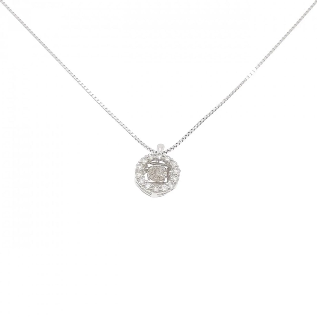 PT900/PT850 DIAMOND NECKLACE: PT900/PT850 Diamond Necklace Brand: Unbranded Type/Style: Diamond Necklace Material: PT900/PT850 Color: Size: Actual Size Pendant length approx. x width approx.: 11.7mmx9.3mm Chain maximum width