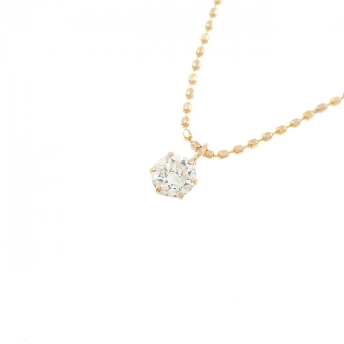 K18PG SOLITAIRE DIAMOND NECKLACE - 3