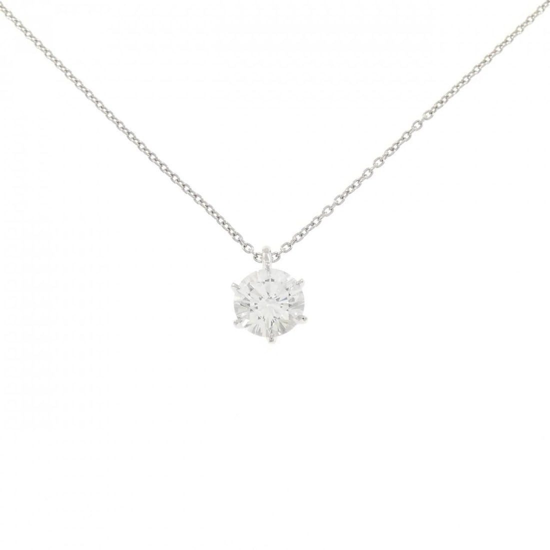 PT900/PT850 DIAMOND NECKLACE: PT900/PT850 Diamond Necklace Brand: Unbranded Type/Style: Necklace Material: PT900/PT850 Color: Size: Actual Size Pendant length approx. x width approx.: 10.1mmx6.9mm Chain maximum width approx.: