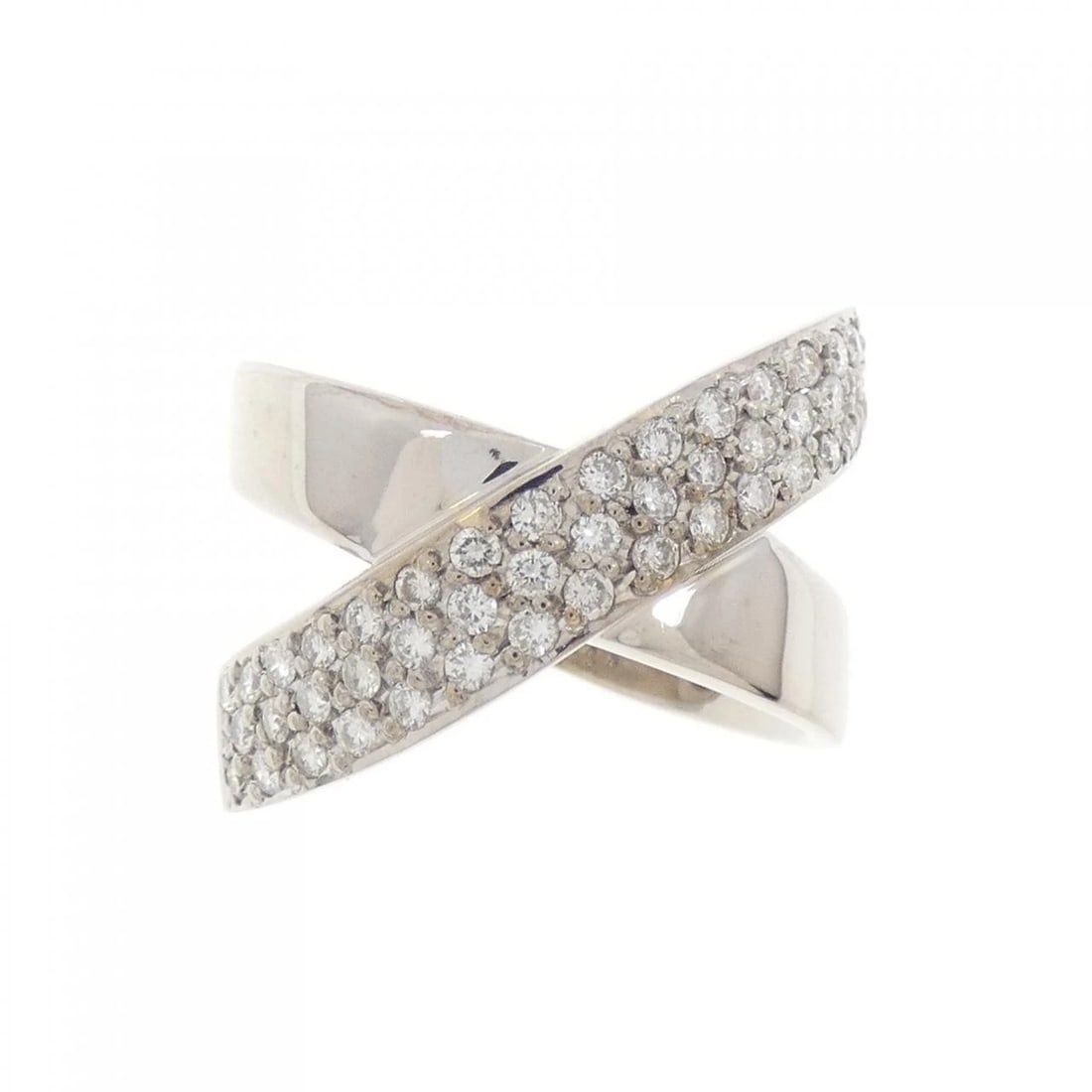 K18WG PAVE DIAMOND RING - 2