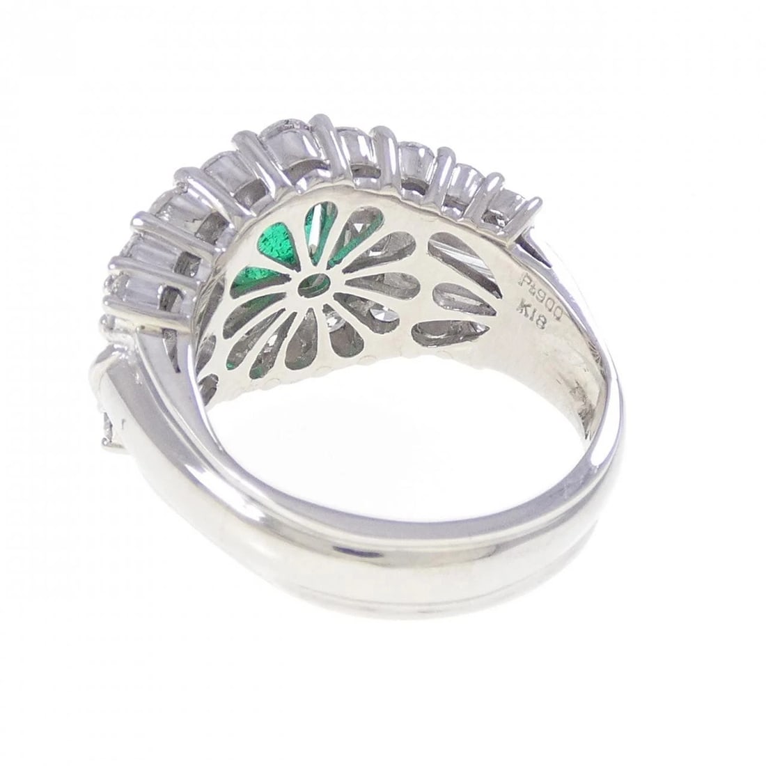 PT900/K18YG EMERALD RING - 3