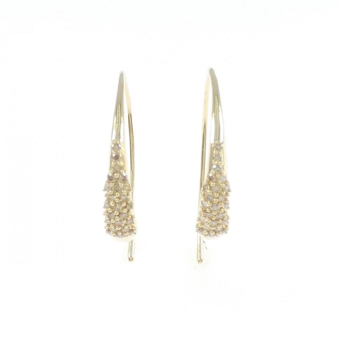 K18YG DIAMOND PIERCE: K18YG Diamond Pierce Brand: Unbranded Type/Style: Diamond Pierce/Earring Material: K18YG Color: YG Size: Actual Size Approx. length x width: 19.7mm x 3.7mm Accessories: None Accessories Notice: When