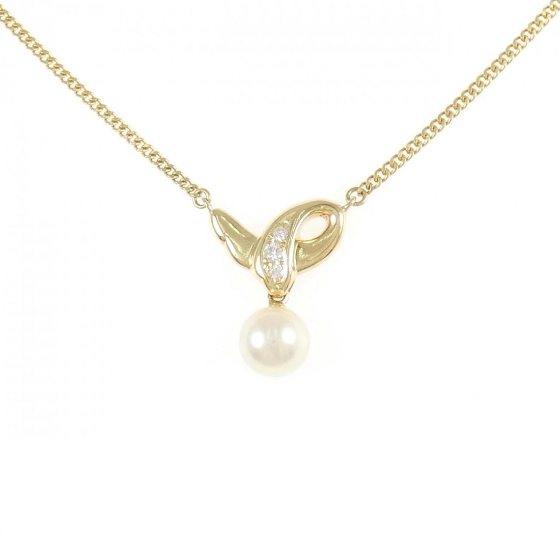 PAULA AKOYA PEARL NECKLACE: Paula Akoya Pearl Necklace Brand: POLA Type/Style: Paula Necklace Material: 750 yellow gold Main Stone Akoya Pearl 0.3 Color: YG Size: Actual Size Pendant length approx. x width approx.: