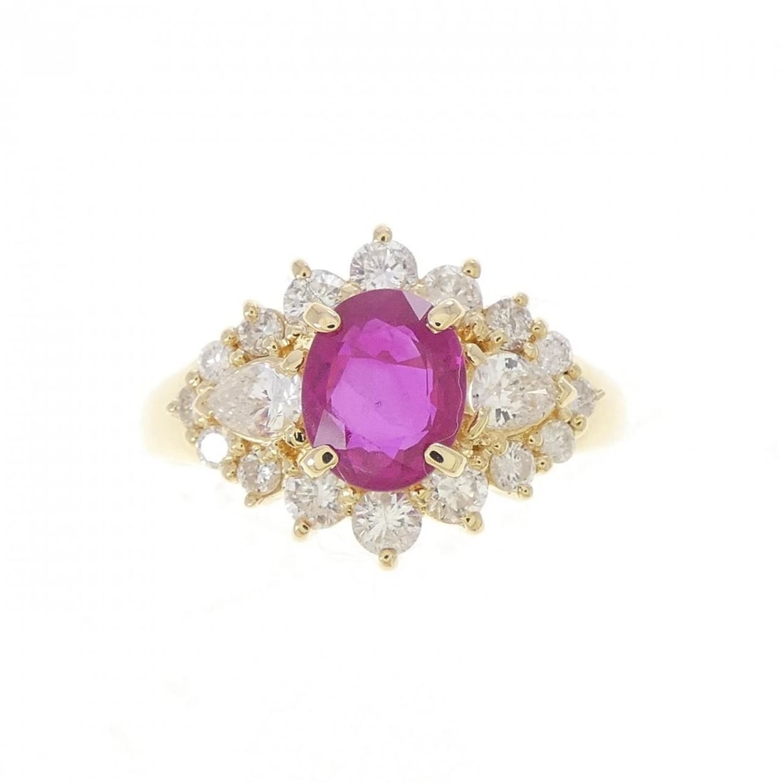 18K YELLOW GOLD RUBY RING - 2