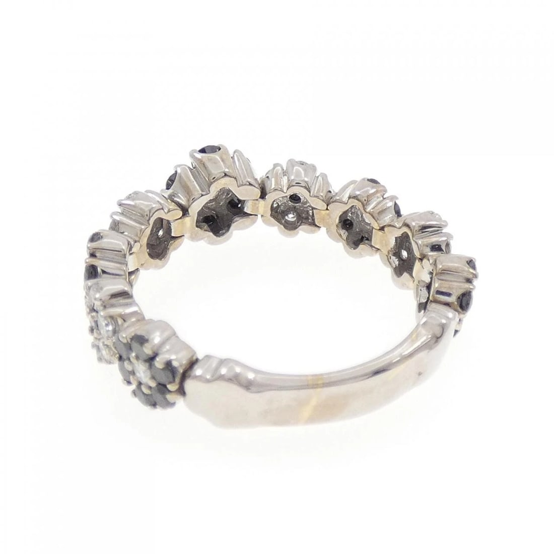 K18WG FLOWER DIAMOND RING - 2