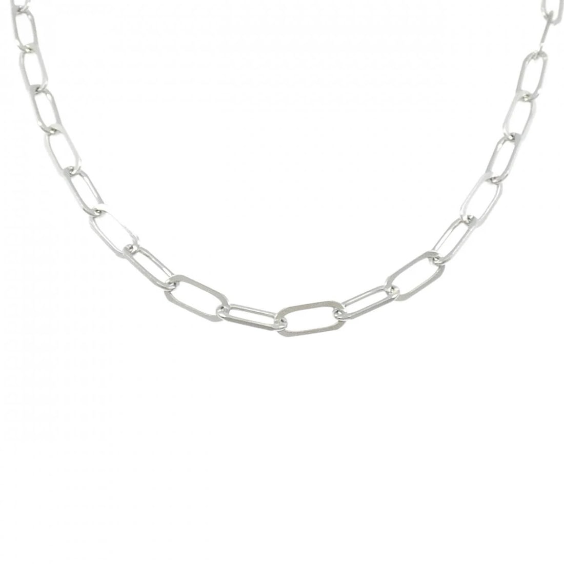 PT850 NECKLACE: PT850 Necklace Brand: Unbranded Type/Style: Necklace Material: PT850 Color: Size: Actual Size Chain maximum width approx.: 3.9mm Size 60cm Accessories: None Accessories Notice: When purchasing