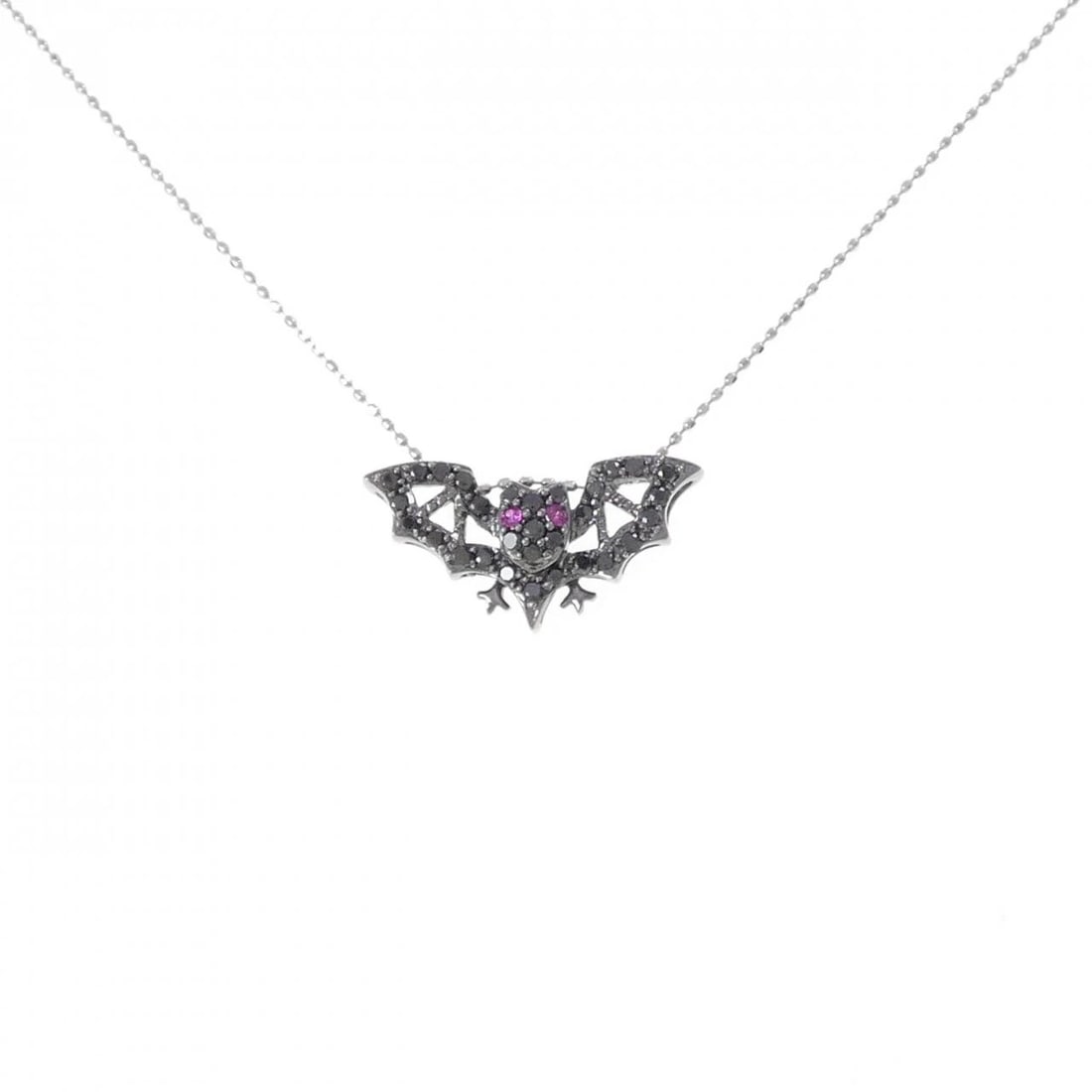 K18BG/K18WG BAT RUBY NECKLACE: K18BG/K18WG Bat Ruby Necklace Brand: Unbranded Type/Style: Ruby Necklace Material: K18BG/K18WG Main Stone Ruby Color: BG WG Size: Actual Size Pendant length approx. x width approx.: 11.2mmx21.9mm