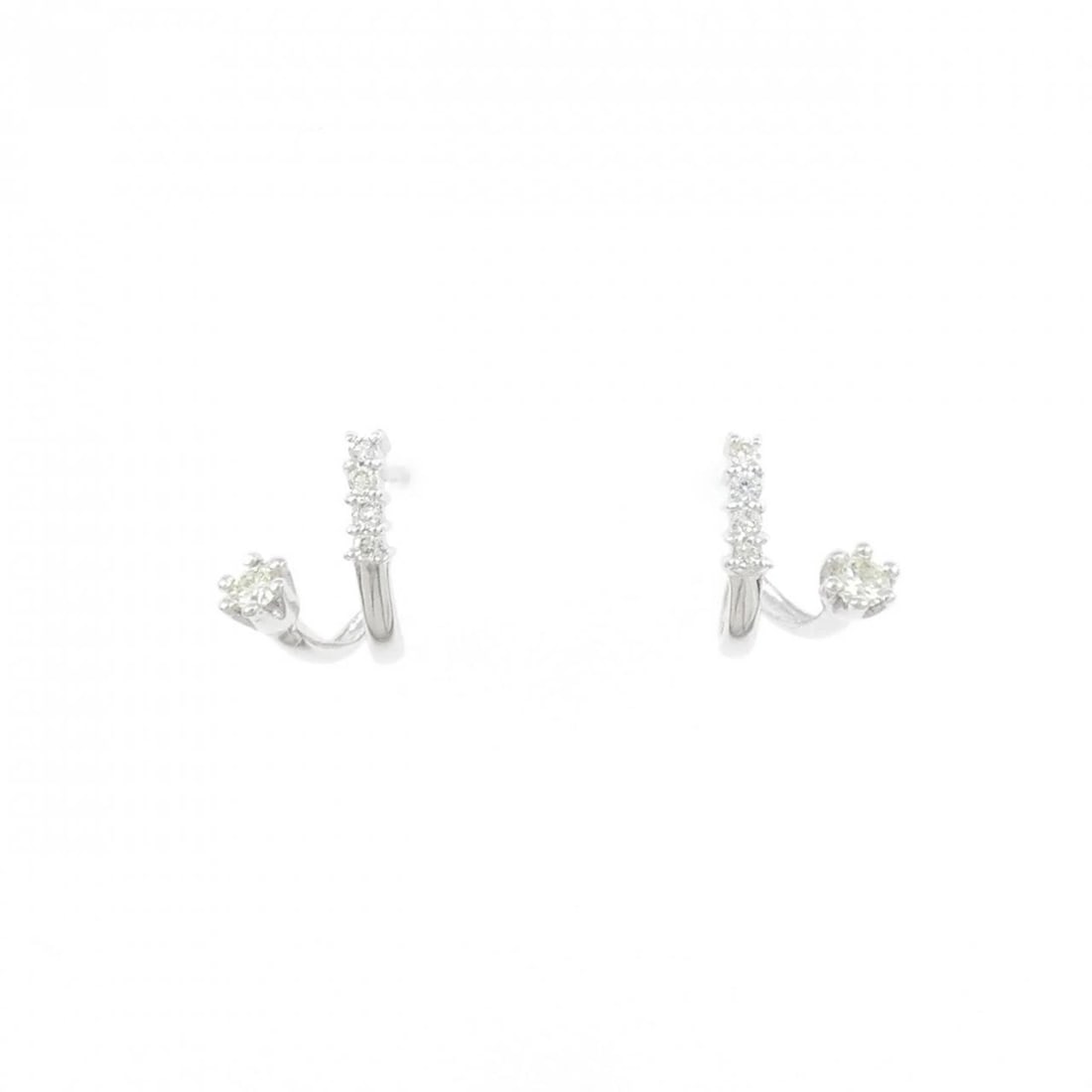 K18WG DIAMOND PIERCE: K18WG Diamond Pierce Brand: Unbranded Type/Style: Diamond Pierce/Earring Material: K18WG Color: WG Size: Actual Size Approx. height x width: 10.0mm x 7.9mm Accessories: None Accessories Notice: When