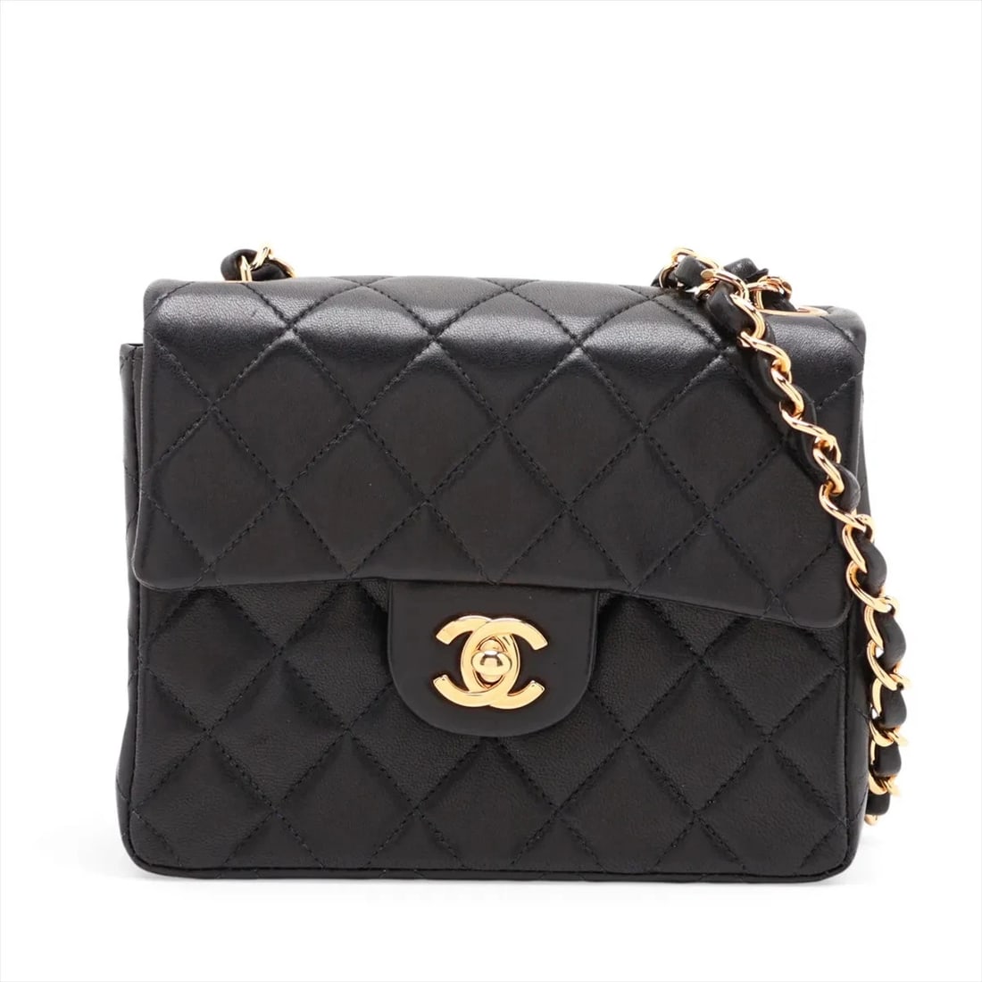 CHANEL MINIMATRASSE SINGLE CHAIN BAG: Chanel Minimatrasse Single Chain Bag Brand: Chanel Type/Style: Shoulder Bag Material: Lambskin Color: Black Size: Height:5.3inchLength:6.5inchDepth:2.4inch Accessories: None Accessories No