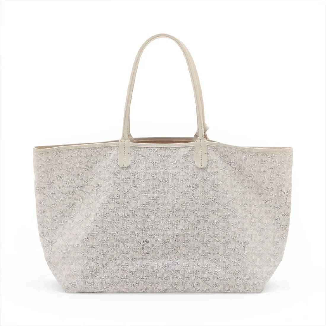 GOYARD SAINT LOUIS PM PVC & LEATHER TOTE BAG WHITE: Goyard Saint Louis PM PVC & leather Tote bag White Brand: Goyard Type/Style: Tote Material: PVC & leather Color: White Size: Height:10.0inchLength:13.2inchDepth:5.3inch Accessories: None Accessories