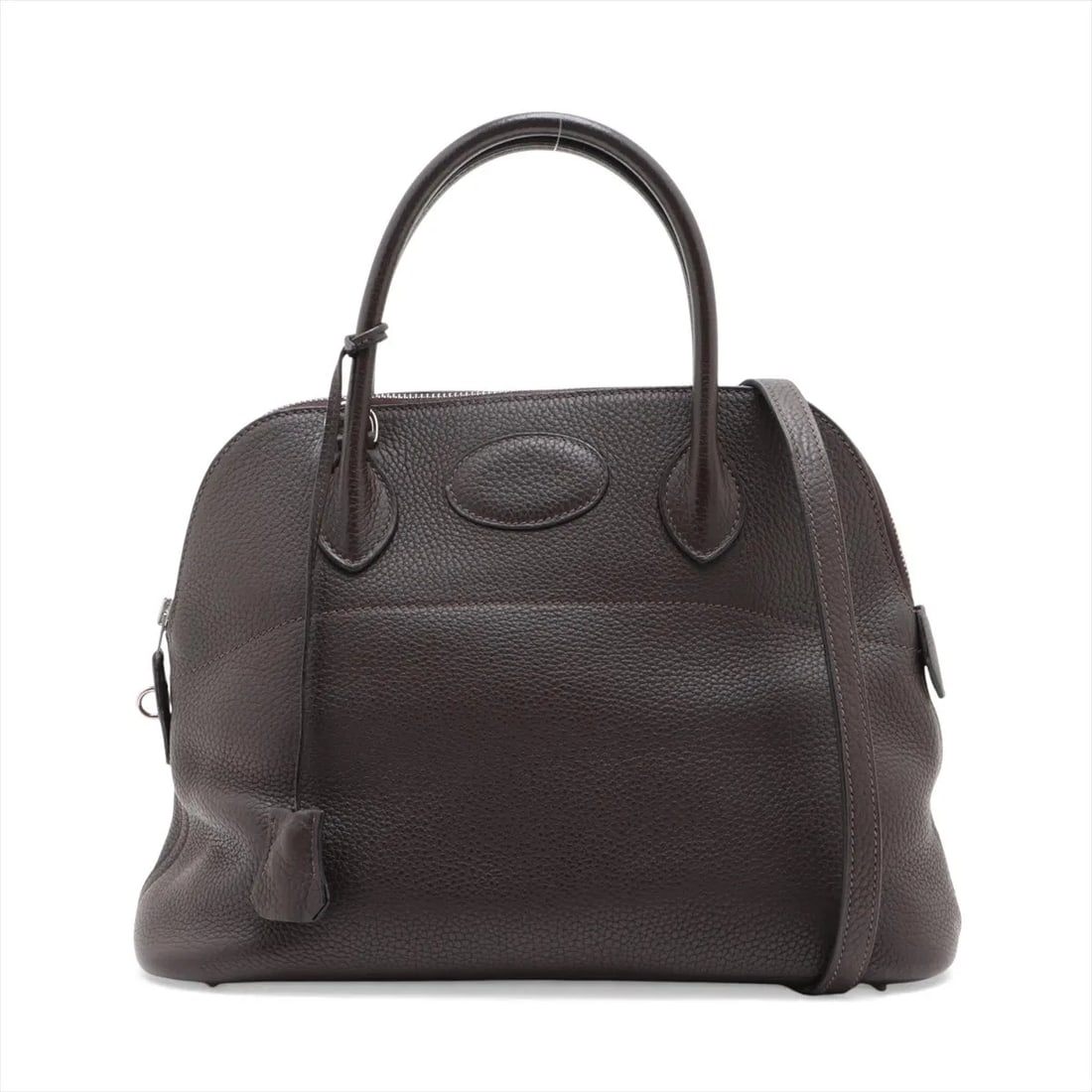 HERMES BOLIDE TAURILLON CLEMENCE EBENE SILVER METAL: Hermes Bolide Taurillon Clemence Ebene Silver Metal Brand: Hermes Type/Style: Top Handle Bag Material: Taurillon Clemence Color: Ebene Size: Height:9.1inchLength:12.4inchDepth:4.7inch Accessories: