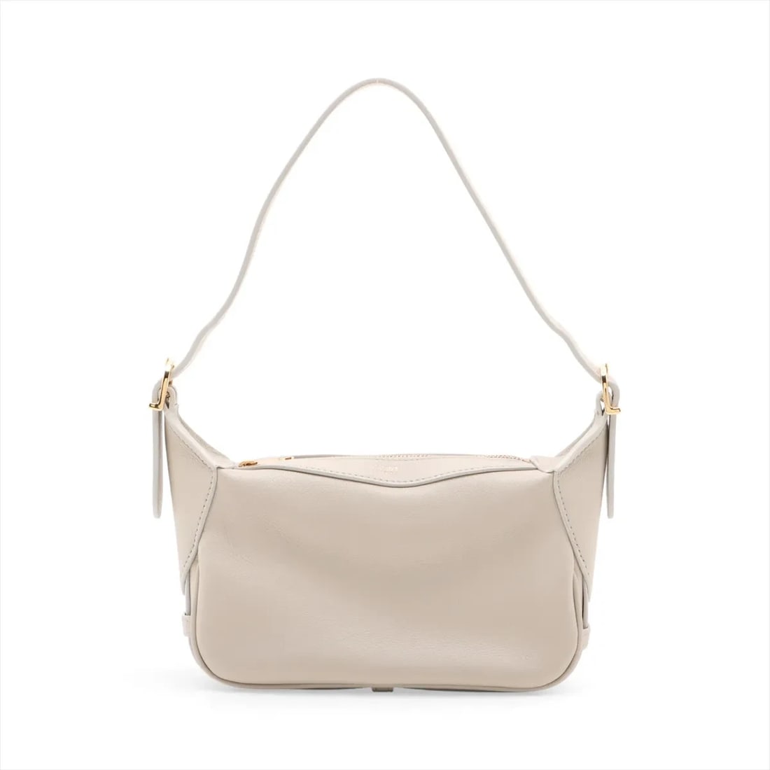 CELINE MINI ROMY LEATHER SHOULDER BAG: Celine Mini Romy Leather Shoulder bag Brand: Celine Type/Style: Shoulder Bag Material: Leather Color: Beige Size: Height:5.3inchLength:7.5inchDepth:2.2inch Accessories: None Accessories Notice: When