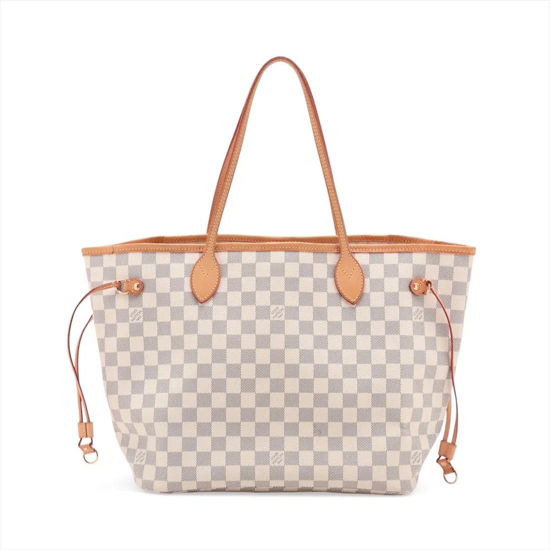 LOUIS VUITTON DAMIER AZURE NEVERFULL: Louis Vuitton Damier Azure Neverfull Brand: Louis Vuitton Type/Style: Tote Material: None Color: White Size: Height:11.4inchLength:13.0inchDepth:6.1inch Accessories: None Accessories Notice: When