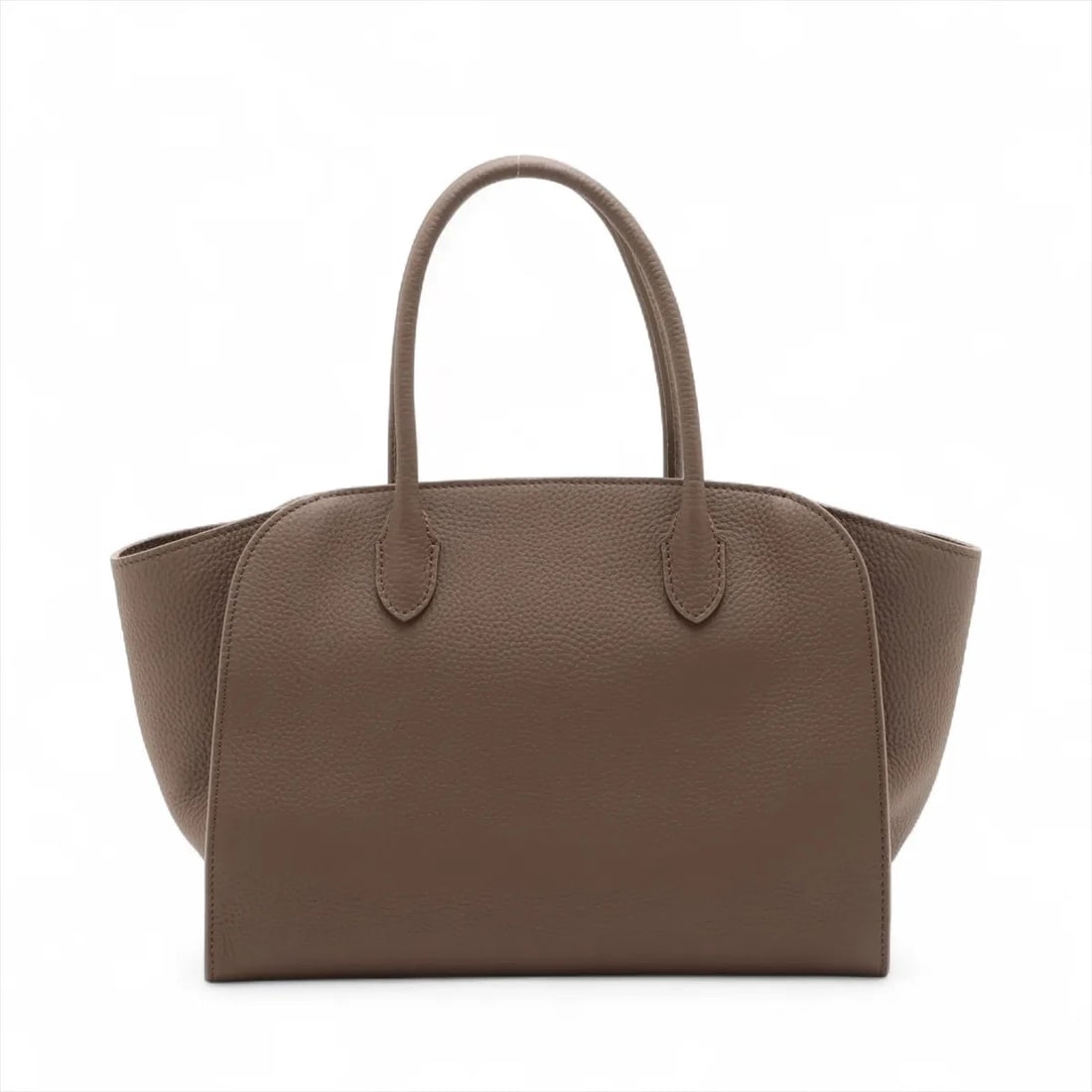 THE ROW MARLO 12 LEATHER HAND BAG: The Row Marlo 12 Leather Hand bag Brand: The Row Type/Style: Top Handle Bag Material: Leather Color: Brown Size: Height:8.3inchLength:11.8inchDepth:5.3inch Accessories: None Accessories No