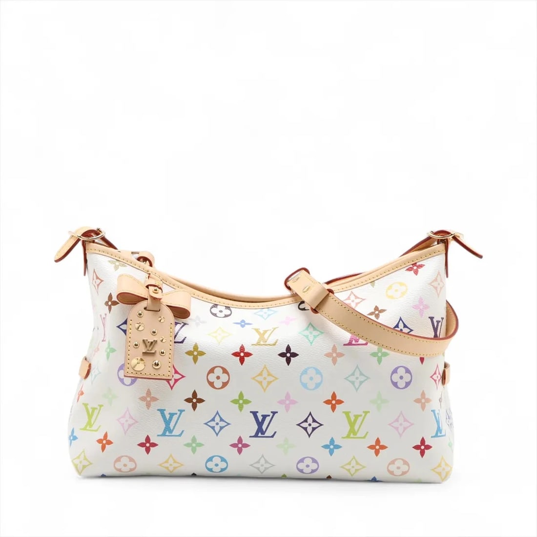 VUITTON X MURAKAMI TAKASHI MULTICOLOR CARRY ALL: Vuitton x Murakami Takashi Multicolor Carry All Brand: Vuitton x Murakami Takashi Type/Style: Shoulder Bag Material: None Color: White Size: Height:8.3inchLength:12.6inchDepth:3.9inch Accessories: