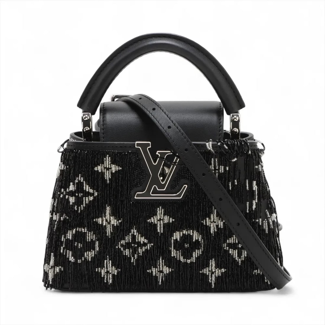 LOUIS VUITTON MONOGRAM CAPUCINES: Louis Vuitton Monogram Capucines Brand: Louis Vuitton Type/Style: Top Handle Bag Material: Monogram Color: Black Size: Height:5.1inchLength:7.9inchDepth:3.0inch Accessories: None Accessori