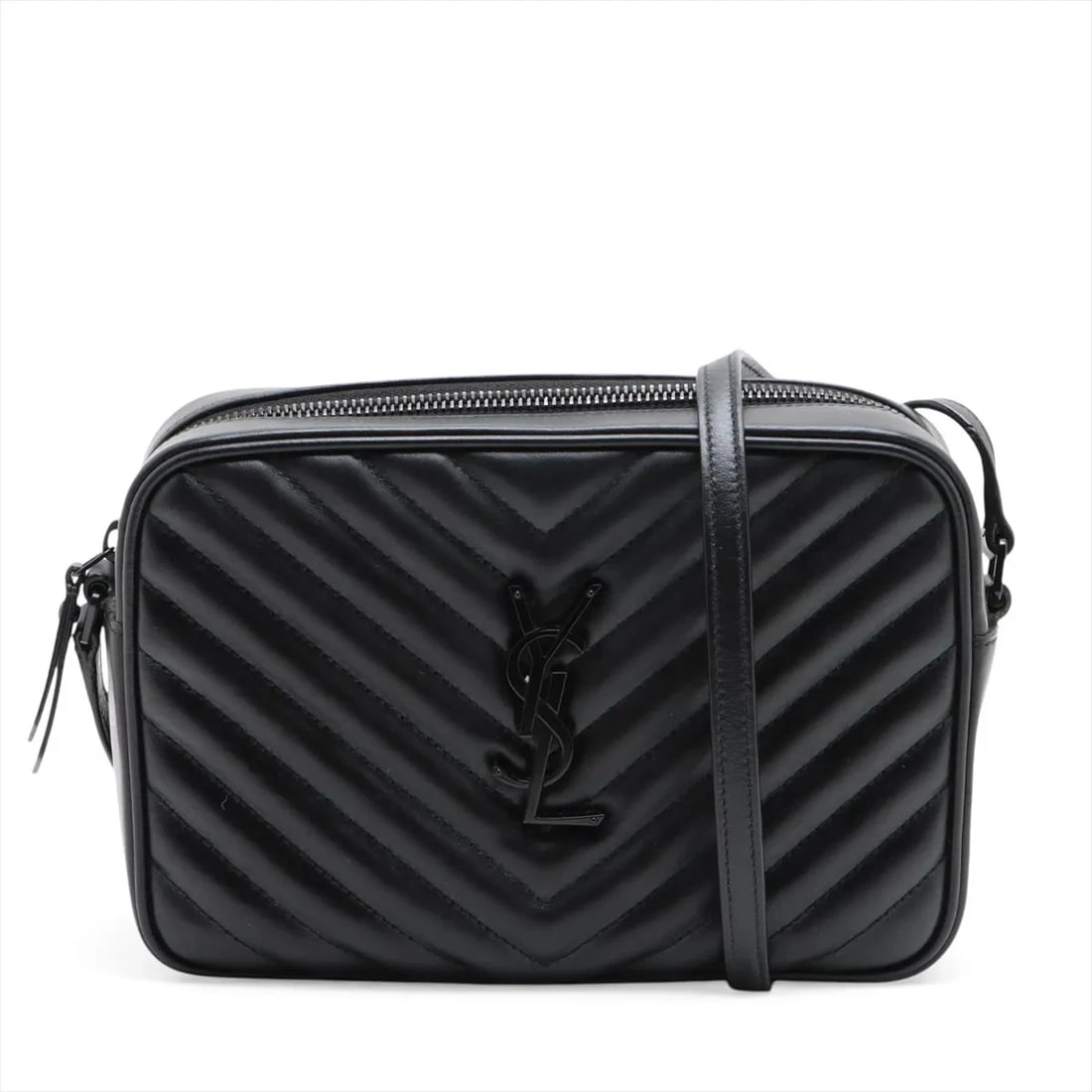SAINT LAURENT PARIS LOU CAMERA LEATHER SHOULDER BAG: Saint Laurent Paris Lou Camera Leather Shoulder bag Brand: Saint Laurent Paris Type/Style: Shoulder Bag Material: Leather Color: Black Size: Height:6.1inchLength:8.9inchDepth:2.4inch Accessories: