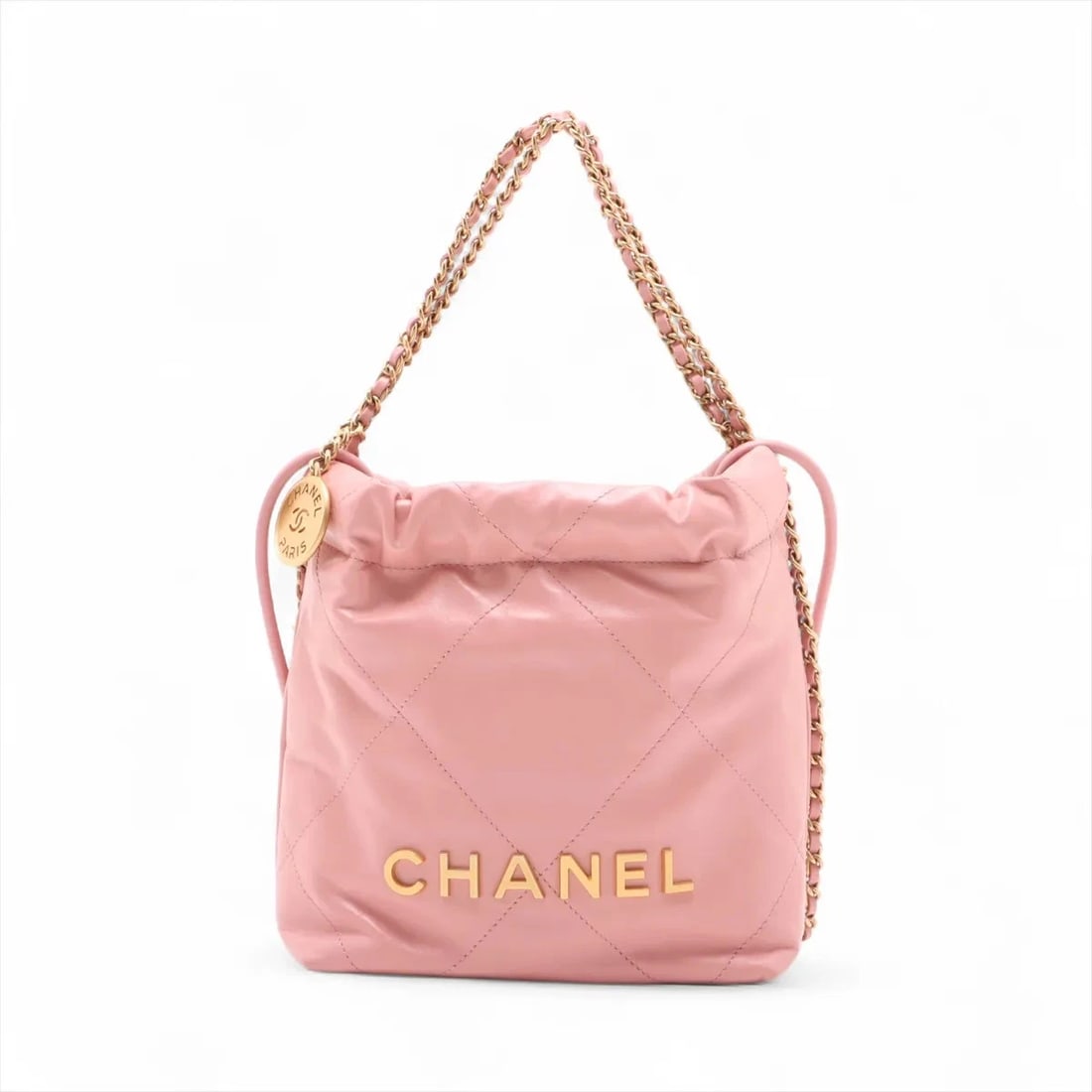 CHANEL MINI SHINY CALFSKIN CHAIN SHOULDER BAG: Chanel mini shiny calfskin Chain Shoulder Bag Brand: Chanel Type/Style: Shoulder Bag Material: shiny calfskin Color: Pink Size: Height:7.1inchLength:6.7inchDepth:2.4inch Accessories: None
