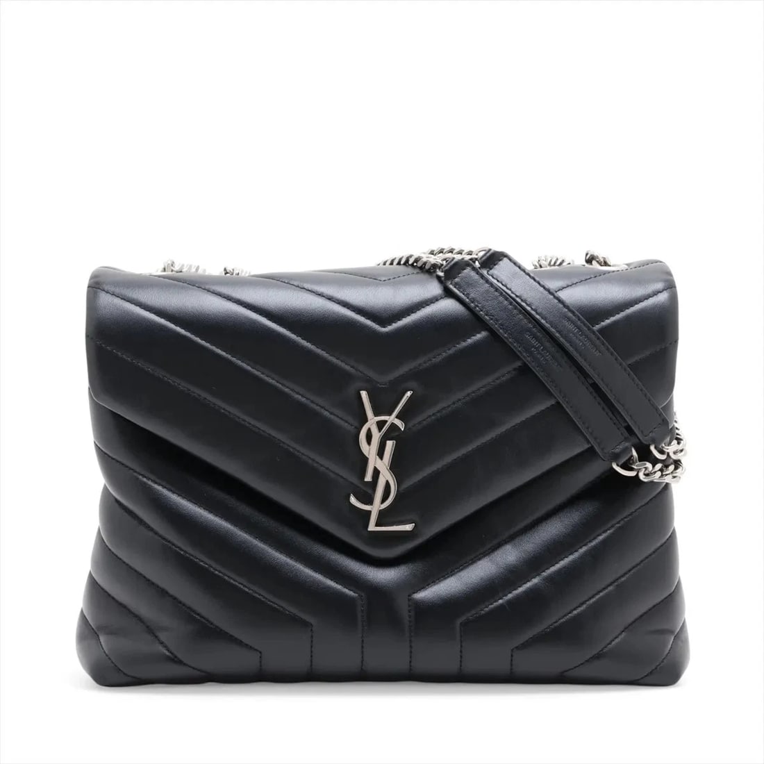 SAINT LAURENT PARIS LULU MEDIUM LEATHER CHAIN SHOULDER BAG: Saint Laurent Paris Lulu Medium Leather Chain Shoulder Bag Brand: Saint Laurent Paris Type/Style: Shoulder Bag Material: Leather Color: Black Size: Height:8.7inchLength:11.4inchDepth:4.3inch