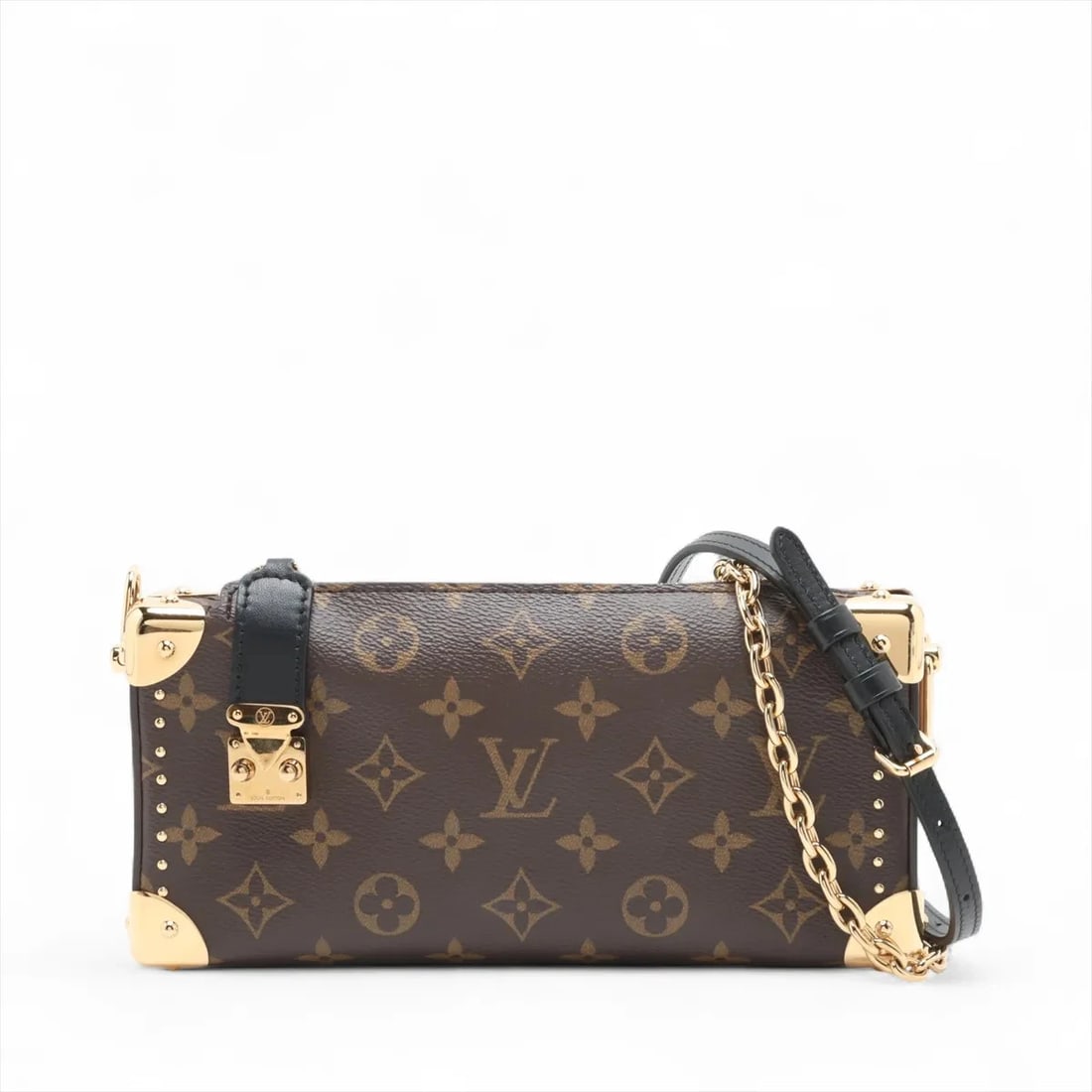 LOUIS VUITTON MONOGRAM SLIM TRUNK: Louis Vuitton Monogram Slim Trunk Brand: Louis Vuitton Type/Style: Shoulder Bag Material: Monogram Color: Brown Size: Height:4.3inchLength:9.3inchDepth:1.8inch Accessories: None Accessorie