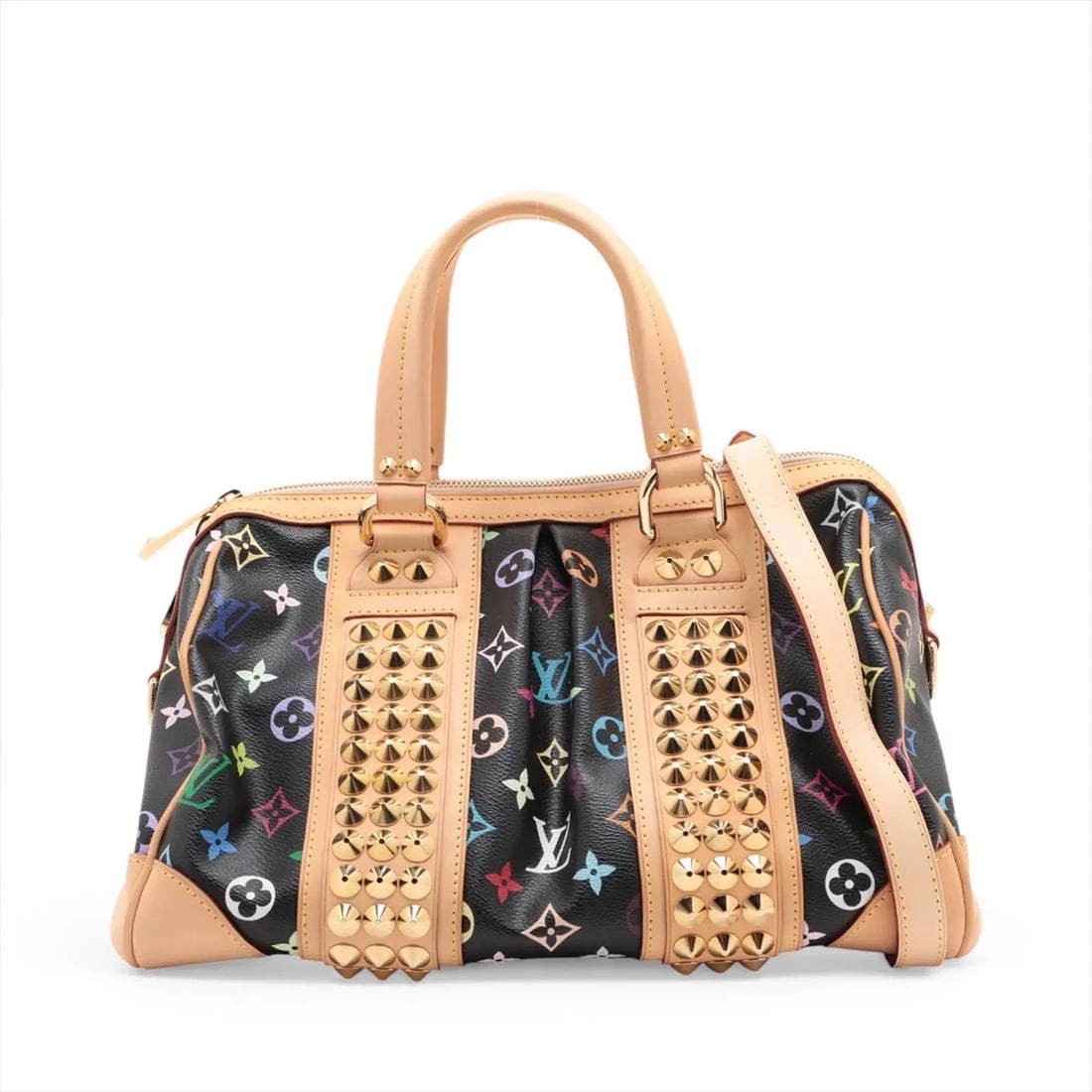 LOUIS VUITTON MULTICOLOR COURTNEY: Louis Vuitton Multicolor Courtney Brand: Louis Vuitton Type/Style: Top Handle Bag Material: None Color: Black Size: Height:7.7inchLength:13.0inchDepth:6.9inch Accessories: None Accessories Notice: