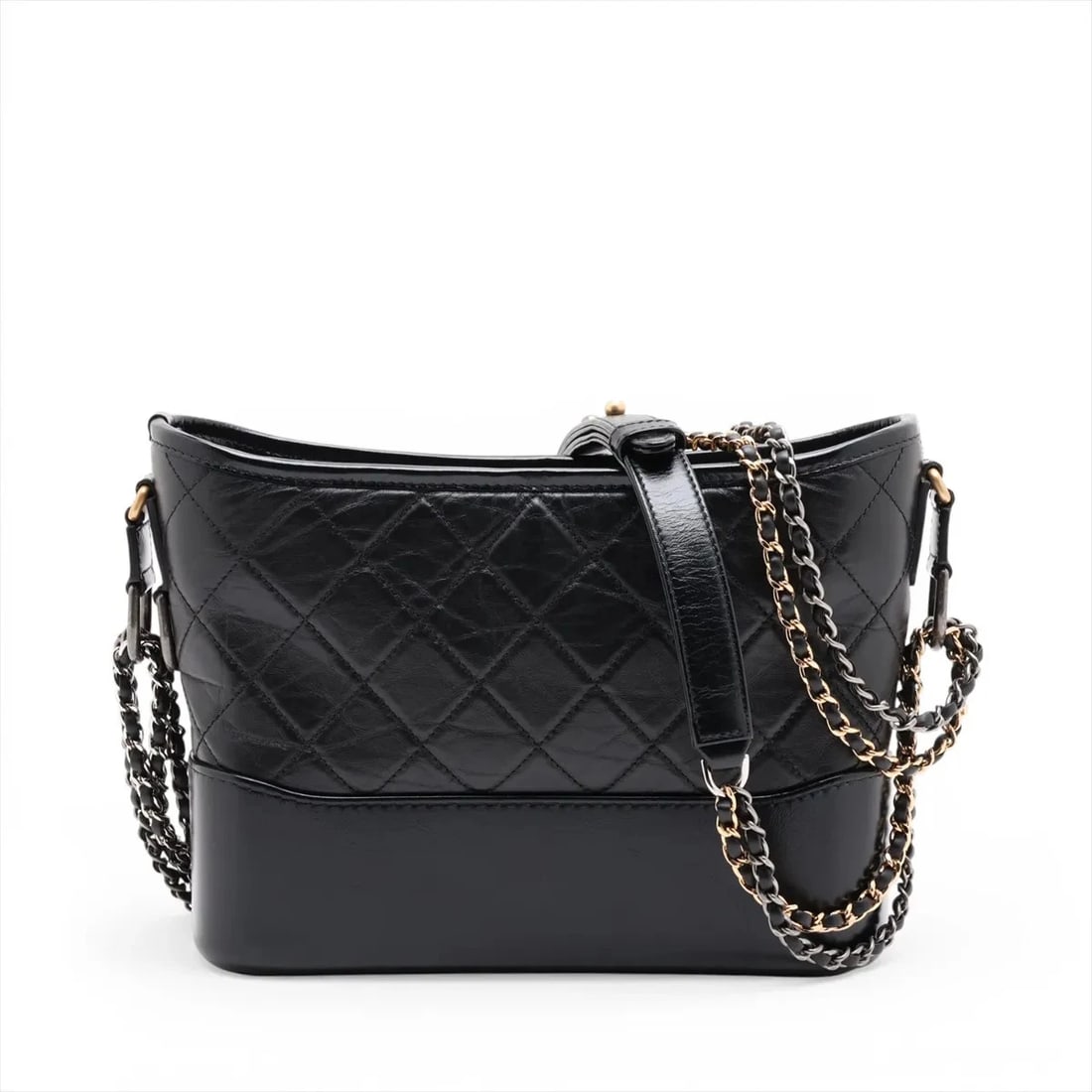 CHANEL GABRIELLE DOO CHANEL CALF CHAIN SHOULDER BAG: Chanel Gabrielle Doo Chanel calf Chain Shoulder Bag Brand: Chanel Type/Style: Shoulder Bag Material: calf Color: Black Size: Height:7.7inchLength:9.8inchDepth:3.5inch Accessories: None Acc