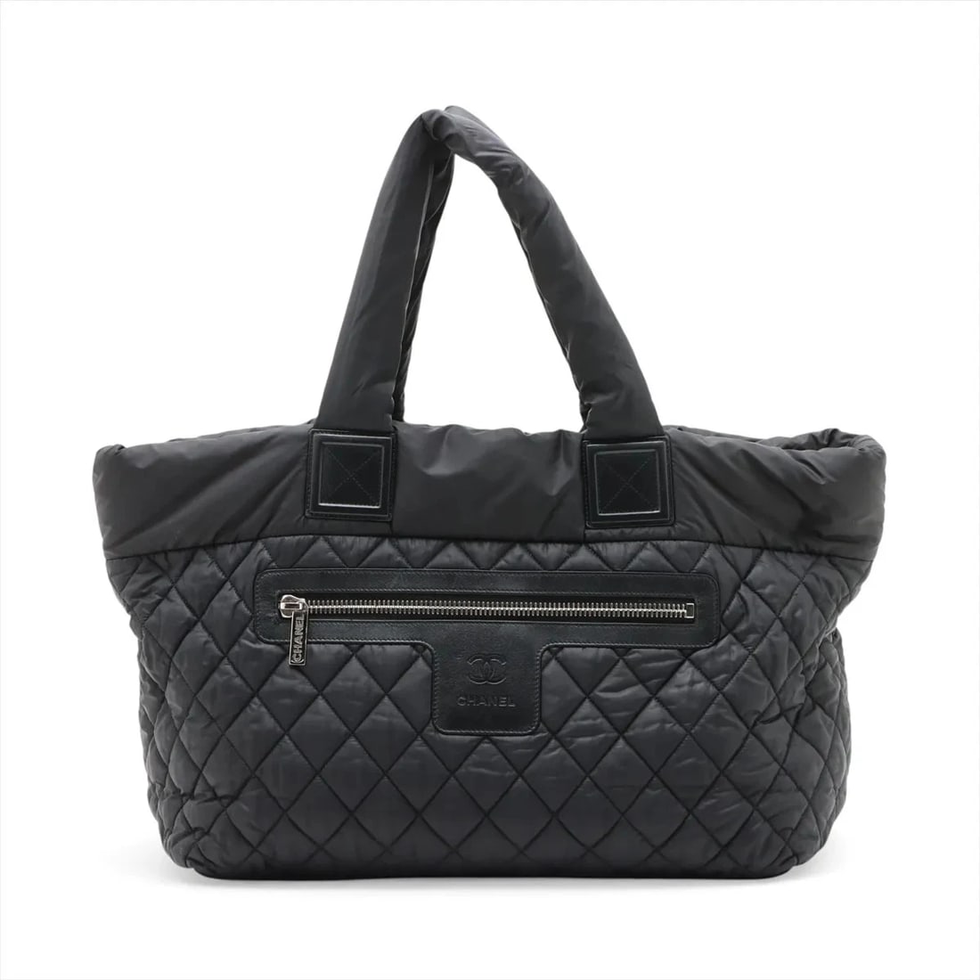 CHANEL COCO COCOON NYLON TOTE BAG: Chanel Coco Cocoon Nylon Tote bag Brand: Chanel Type/Style: Tote Material: Nylon Color: Black Size: Height:10.4inchLength:15.0inchDepth:7.5inch Accessories: None Accessories Notice: When p