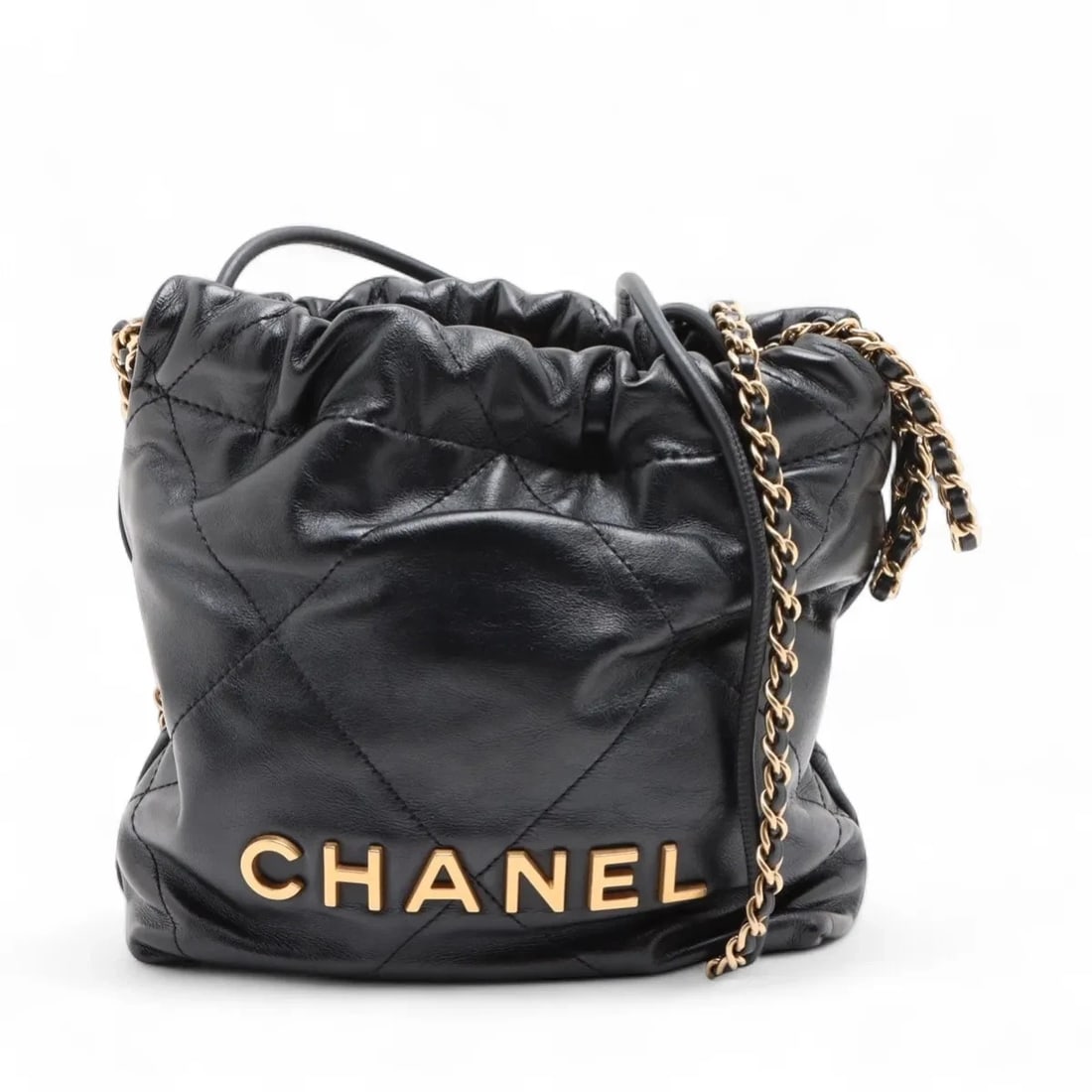 CHANEL MINI SHINY CALFSKIN CHAIN SHOULDER BAG: Chanel mini shiny calfskin Chain Shoulder Bag Brand: Chanel Type/Style: Shoulder Bag Material: shiny calfskin Color: Black Size: Height:6.7inchLength:6.7inchDepth:2.4inch Accessories: None