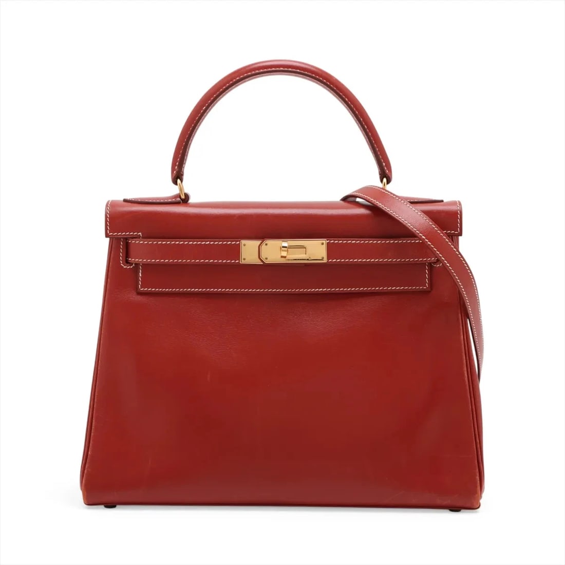 HERMES KELLY 28 LE TOURNAY BOX CALF BROWN GOLD METAL: Hermes Kelly 28 Le Tournay Box calf Brown Gold Metal Brand: Hermes Type/Style: Top Handle Bag Material: Box calf Color: Brown Size: Height:8.5inchLength:11.0inchDepth:4.5inch Accessories: None