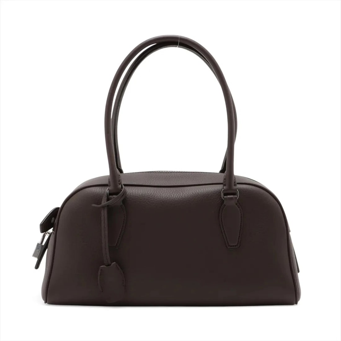 THE ROW SMALL EAST WEST INDIA LEATHER HAND BAG: The Row Small East West India Leather Hand bag Brand: The Row Type/Style: Top Handle Bag Material: Leather Color: Brown Size: Height:5.9inchLength:11.0inchDepth:3.9inch Accessories: None A