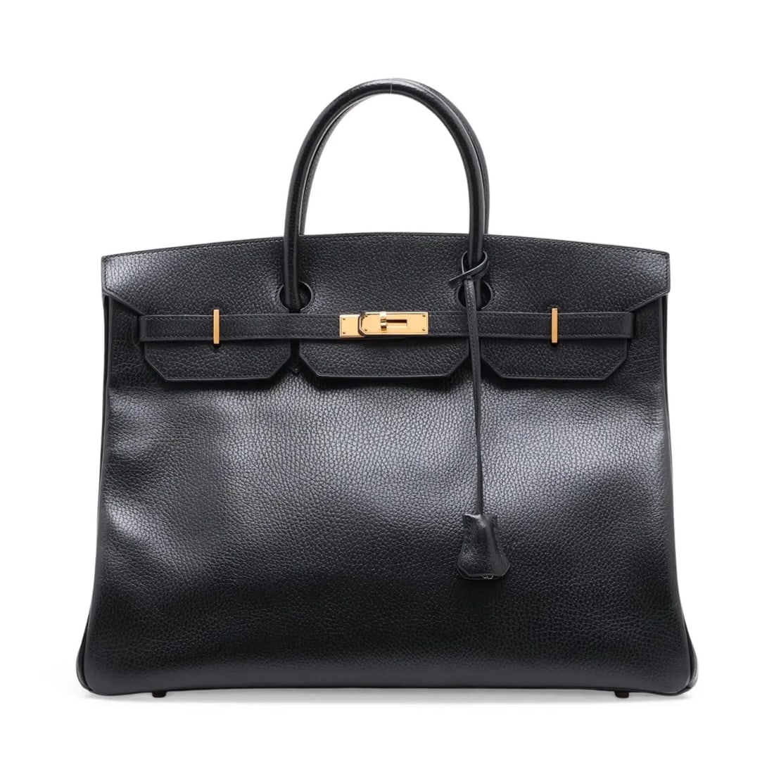 HERMES BIRKIN 40 LE TOURNAY ARDENNES BLACK GOLD METAL: Hermes Birkin 40 Le Tournay Ardennes Black Gold Metal Brand: Hermes Type/Style: Top Handle Bag Material: Ardennes Color: Black Size: Height:11.6inchLength:15.7inchDepth:8.1inch Accessories: None <
