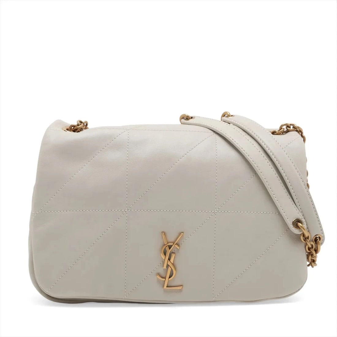 SAINT LAURENT PARIS JAMIE LEATHER CHAIN SHOULDER BAG: Saint Laurent Paris Jamie Leather Chain Shoulder Bag Brand: Saint Laurent Paris Type/Style: Shoulder Bag Material: Leather Color: White Size: Height:6.1inchLength:9.8inchDepth:3.7inch Accessories: