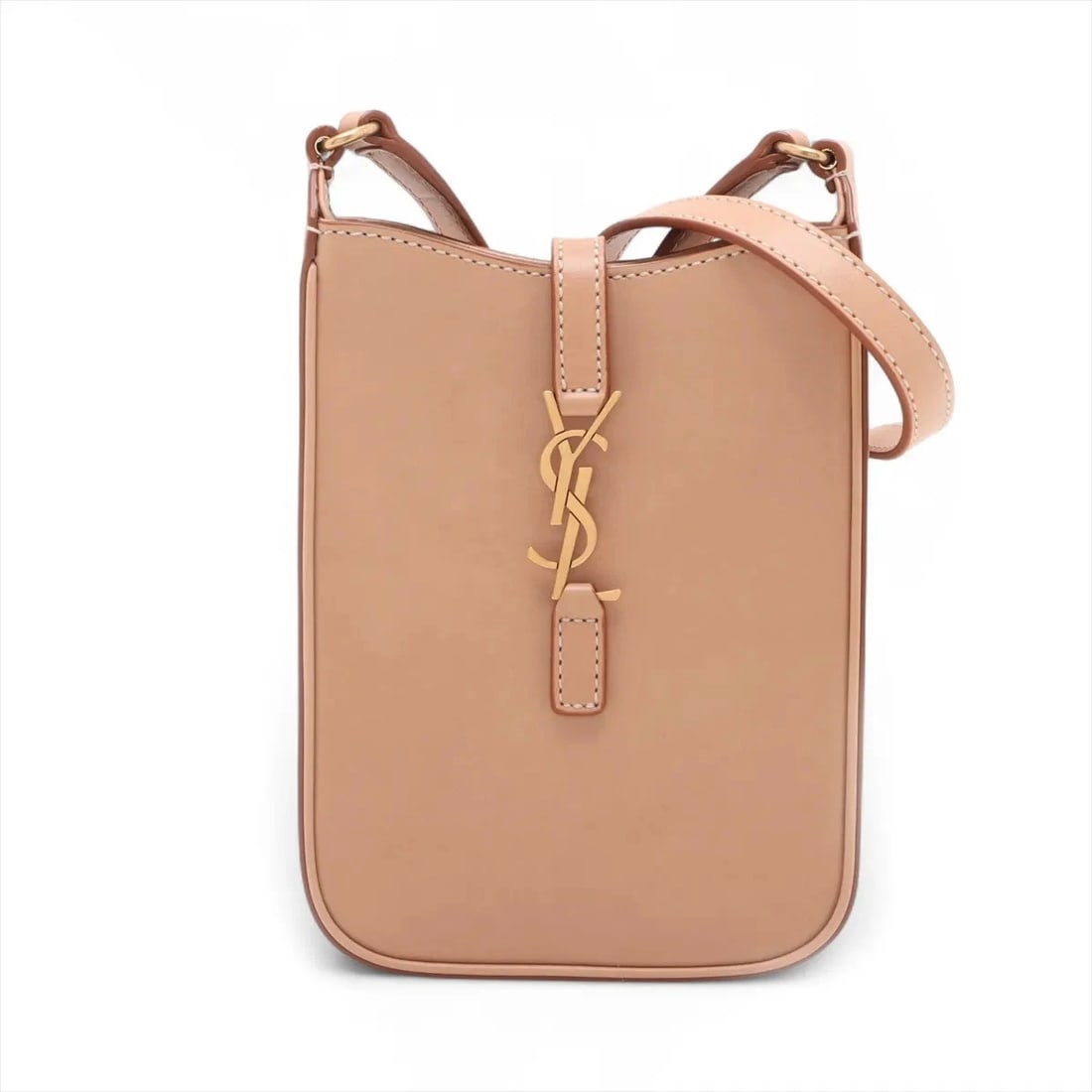 SAINT LAURENT PARIS MINI VERTICAL LEATHER SHOULDER BAG: Saint Laurent Paris mini vertical Leather Shoulder bag Brand: Saint Laurent Paris Type/Style: Shoulder Bag Material: Leather Color: Beige Size: Height:7.3inchLength:5.1inchDepth:1.4inch Accessories: