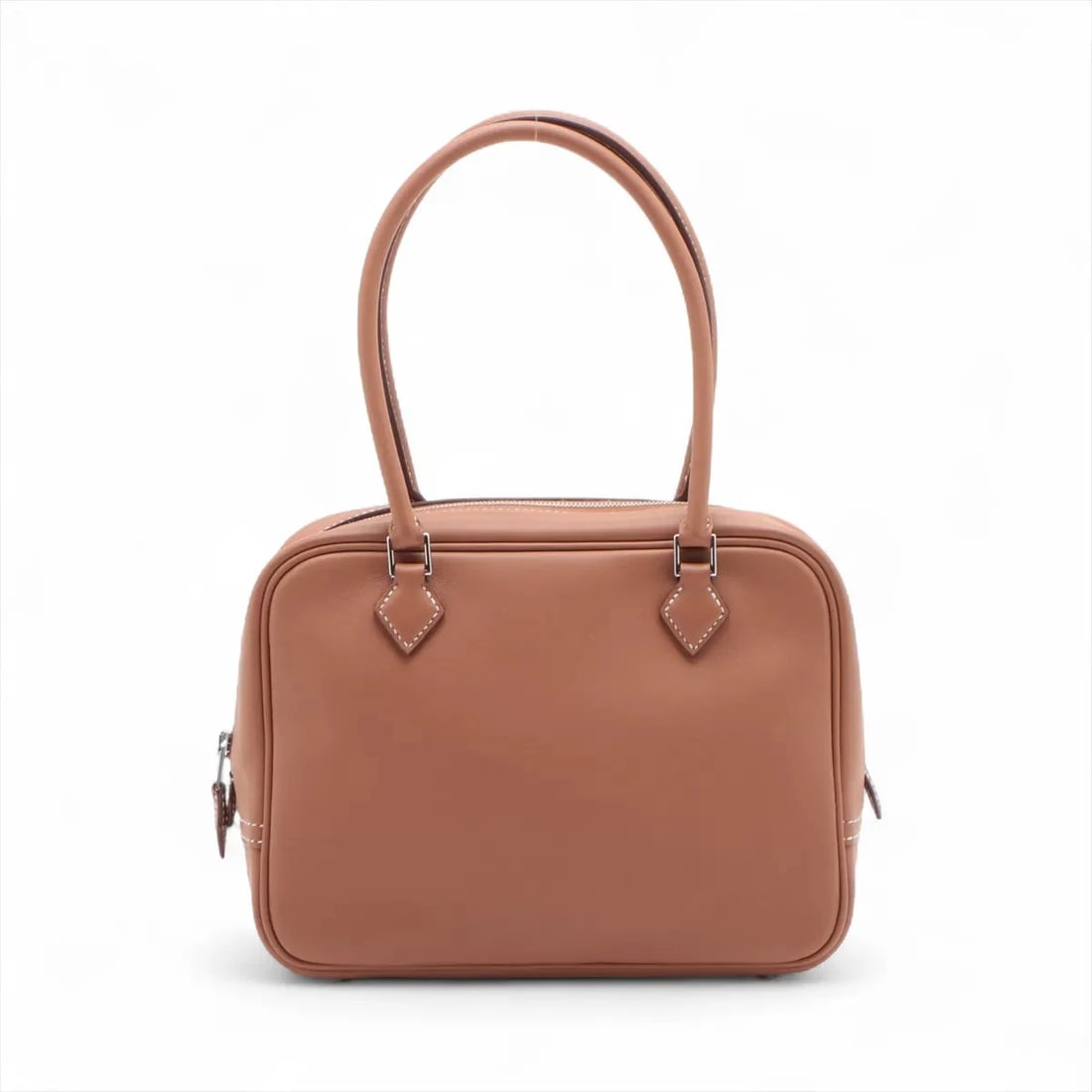 HERMES MINI PLUM 20 VEAU SWIFT GOLD SILVER METAL: Hermes MINI PLUM 20 Veau Swift Gold Silver Metal Brand: Hermes Type/Style: Top Handle Bag Material: Veau Swift Color: Gold Size: Height:6.1inchLength:7.9inchDepth:3.0inch Accessories: None
