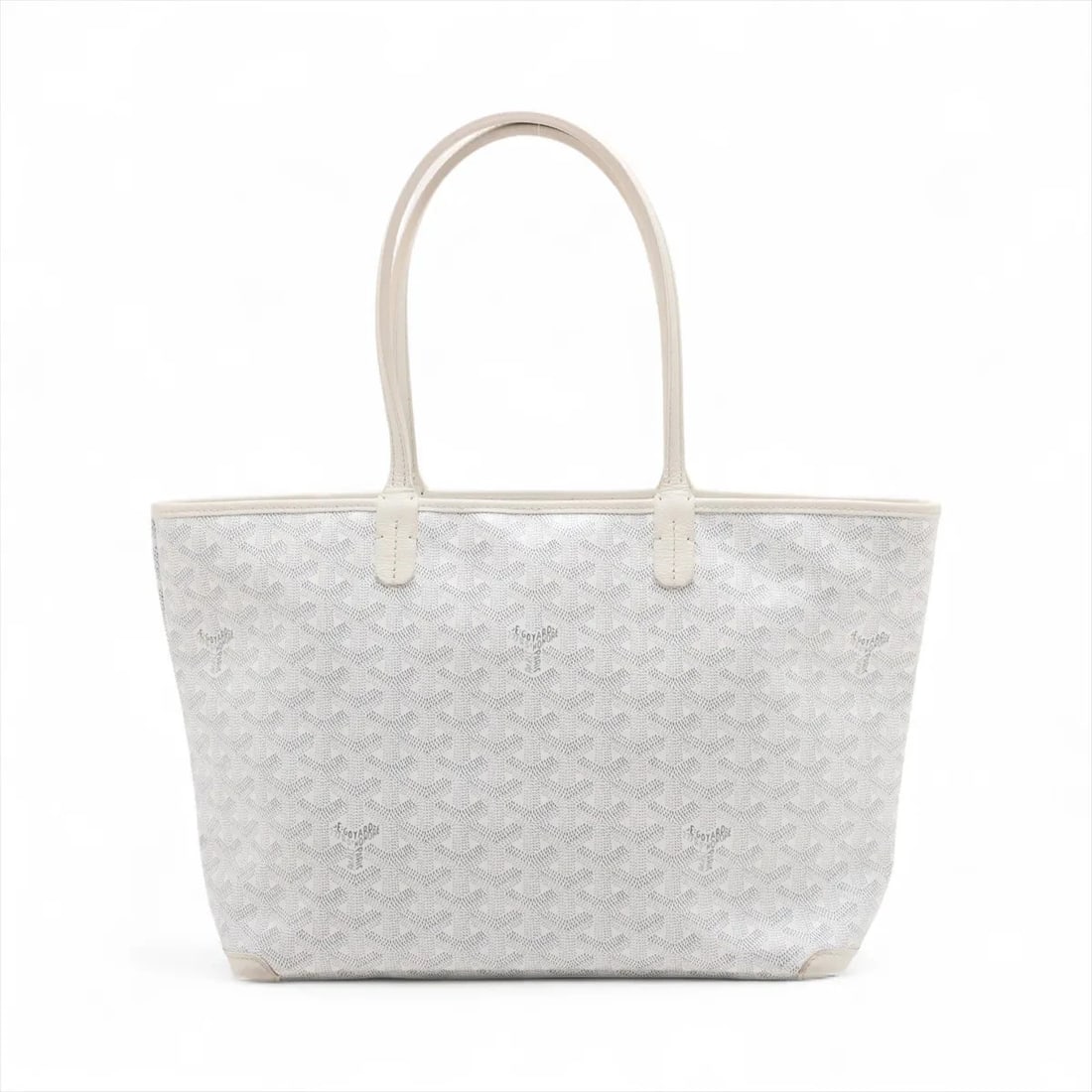 GOYARD ARTOIS PM PVC & LEATHER TOTE BAG: Goyard Artois PM PVC & leather Tote bag Brand: Goyard Type/Style: Tote Material: PVC & leather Color: White Size: Height:9.6inchLength:11.8inchDepth:5.3inch Accessories: None Accessories N