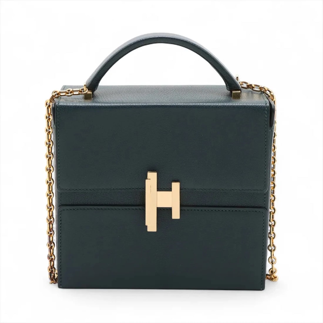 HERMES CINHETIC CHEVRE MYSORE VEERCIPLESSE GOLD METAL: Hermes Cinhetic Chevre Mysore Veerciplesse Gold Metal Brand: Hermes Type/Style: Top Handle Bag Material: Chevre Mysore Color: Veerciplesse Size: Height:6.7inchLength:7.3inchDepth:3.3inch Accessories:
