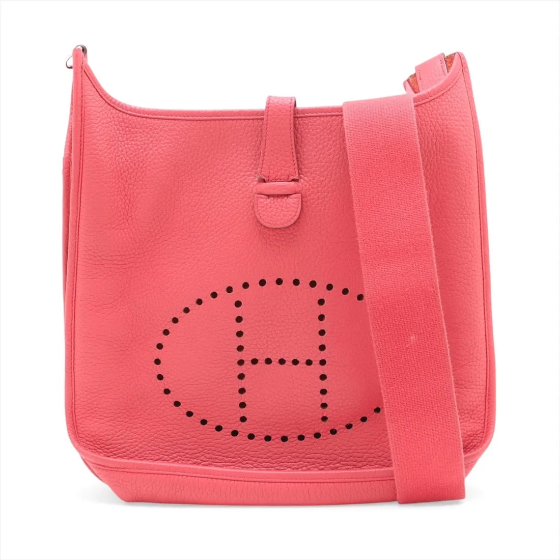 HERMES EVELYN 3 33 GM TAURILLON CLEMENCE BOUGAINVILLIER SILVER METAL: Hermes evelyn 3 33 GM Taurillon Clemence Bougainvillier Silver Metal Brand: Hermes Type/Style: Shoulder Bag Material: Taurillon Clemence Color: Bougainvillier Size: