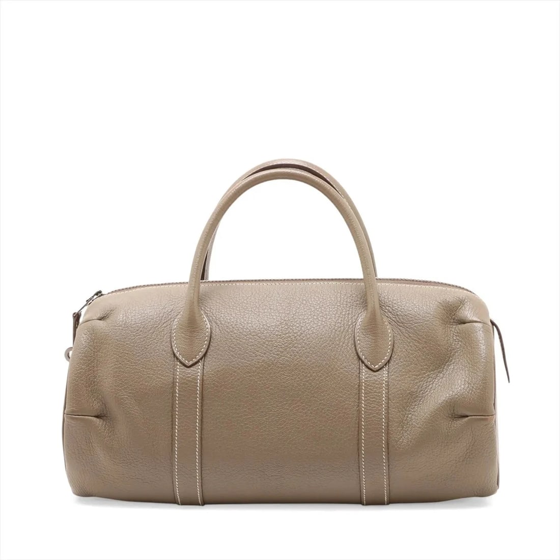 HERMES POROSHON EVERMANGALOL ETOUPE SILVER METAL: Hermes Poroshon Evermangalol Etoupe Silver Metal Brand: Hermes Type/Style: Top Handle Bag Material: Evermangalol Color: Etoupe Size: Height:5.1inchLength:12.2inchDepth:5.1inch Accessories: None
