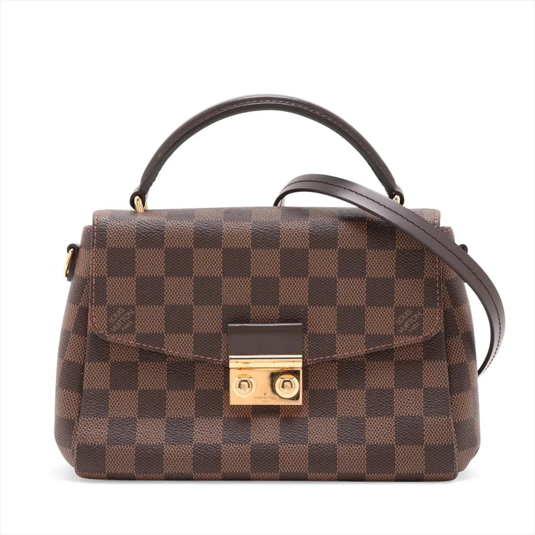 LOUIS VUITTON DAMIER CROISET BROWN: Louis Vuitton Damier Croiset Brown Brand: Louis Vuitton Type/Style: Top Handle Bag Material: None Color: Brown Size: Height:6.1inchLength:9.1inchDepth:3.1inch Accessories: None Accessories