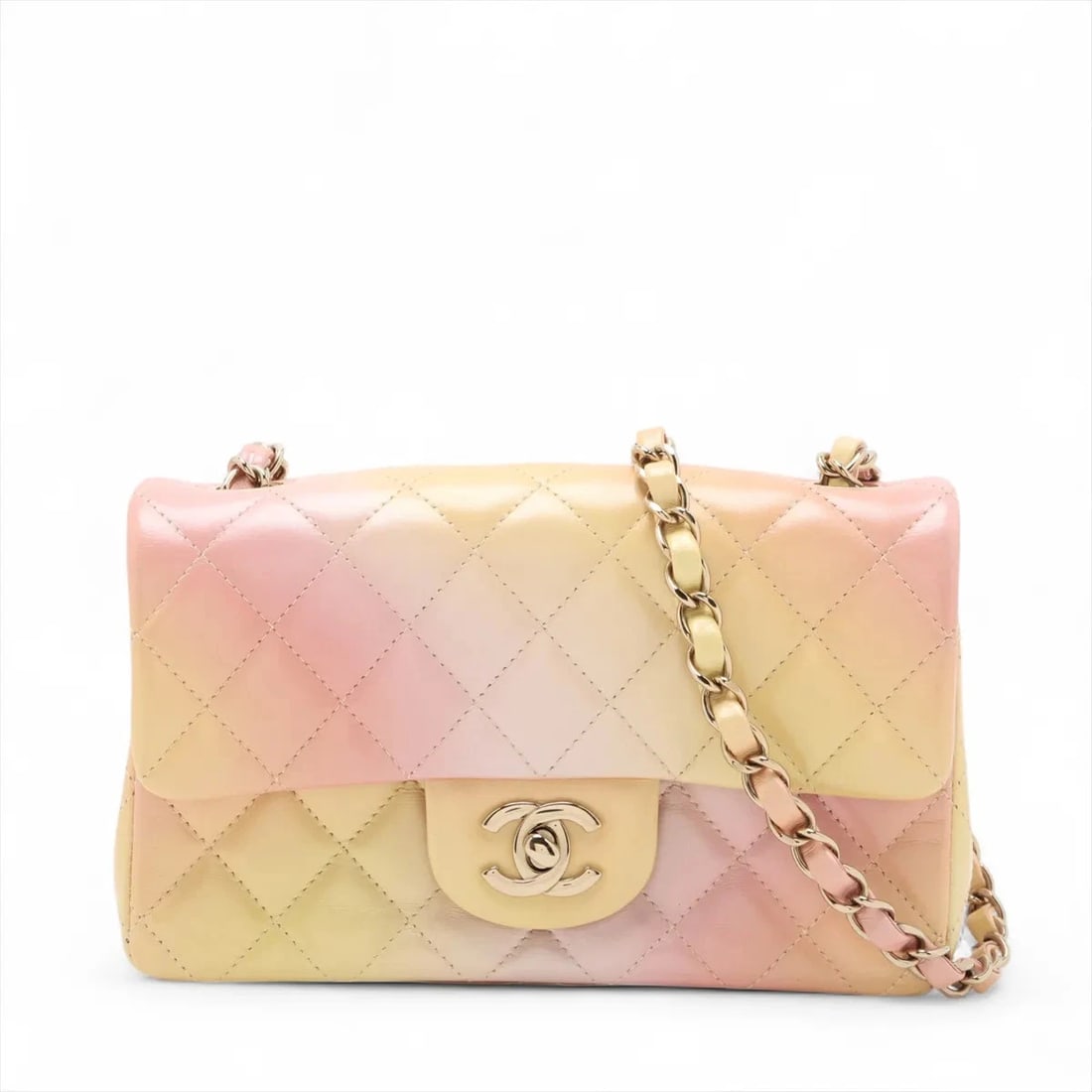 CHANEL MINI MATELASSE 20 LAMBSKIN SINGLE FLAP SINGLE CHAIN BAG: Chanel Mini Matelasse 20 Lambskin Single Flap Single Chain Bag Brand: Chanel Type/Style: Shoulder Bag Material: Lambskin Color: Multicolor Size: Height:4.7inchLength:7.7inchDepth:2.4inch Accessori