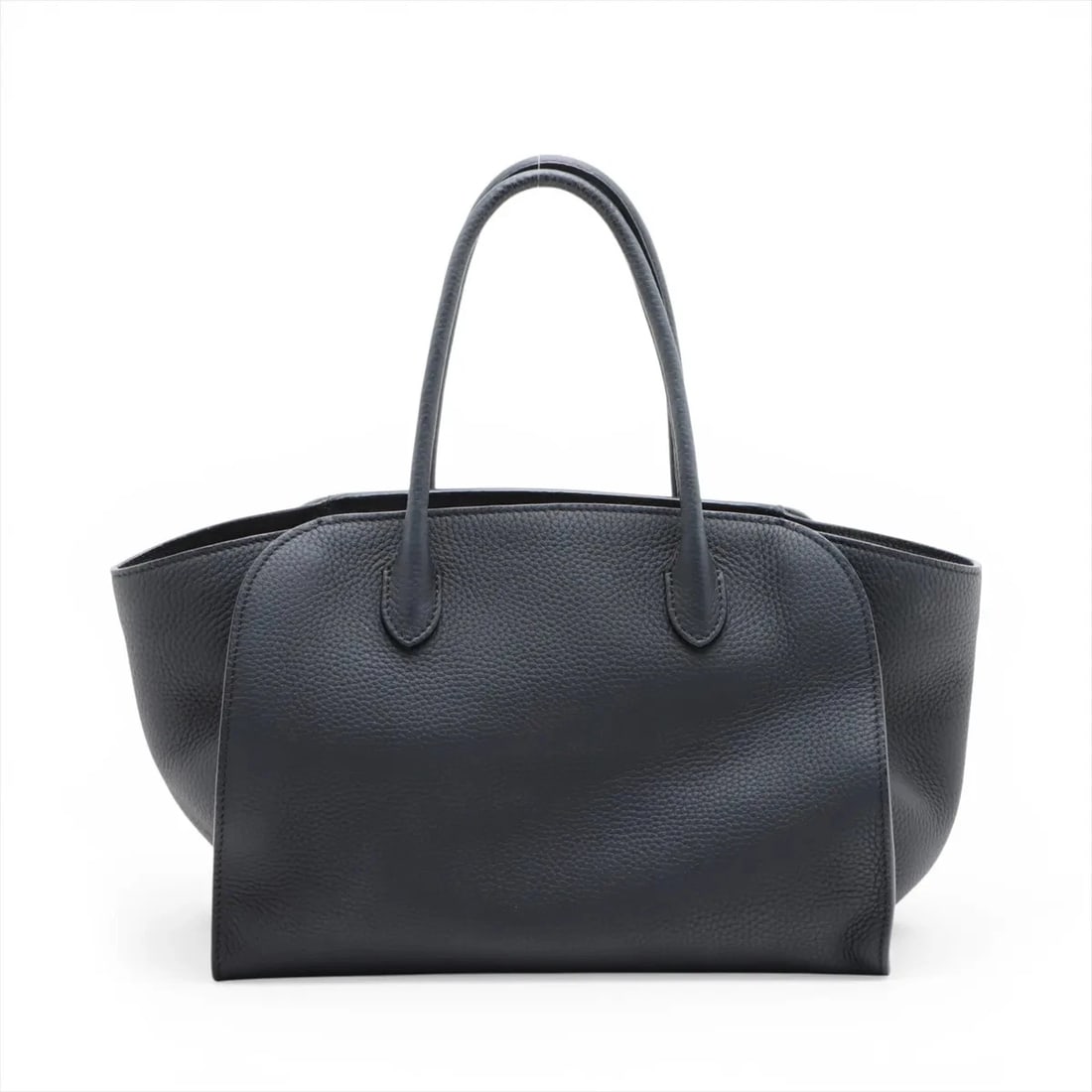 THE ROW MARLOWE 12 LEATHER HAND BAG BLACK: The Row Marlowe 12 Leather Hand bag Black Brand: The Row Type/Style: Top Handle Bag Material: Leather Color: Black Size: Height:8.3inchLength:11.8inchDepth:5.3inch Accessories: None Accessories